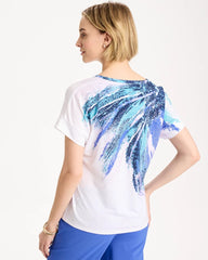 Pale Sweet Pea Zenergy® Sicily Splash Drop Shoulder Tee
