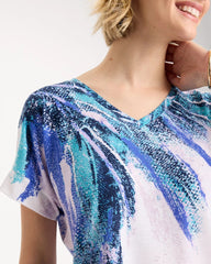 Pale Sweet Pea Zenergy® Sicily Splash Drop Shoulder Tee