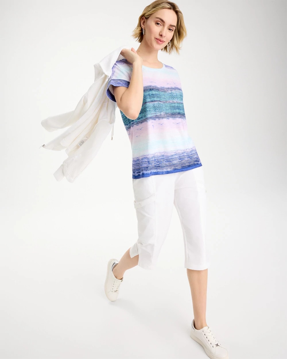Pale Sweet Pea Zenergy® Ombre Drop Shoulder Tee
