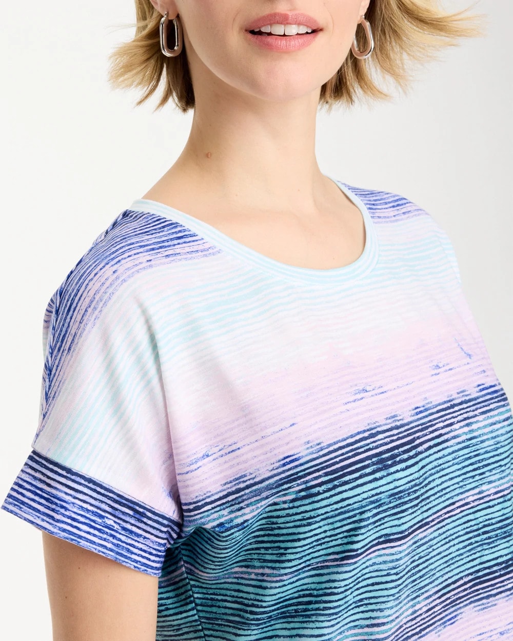 Pale Sweet Pea Zenergy® Ombre Drop Shoulder Tee