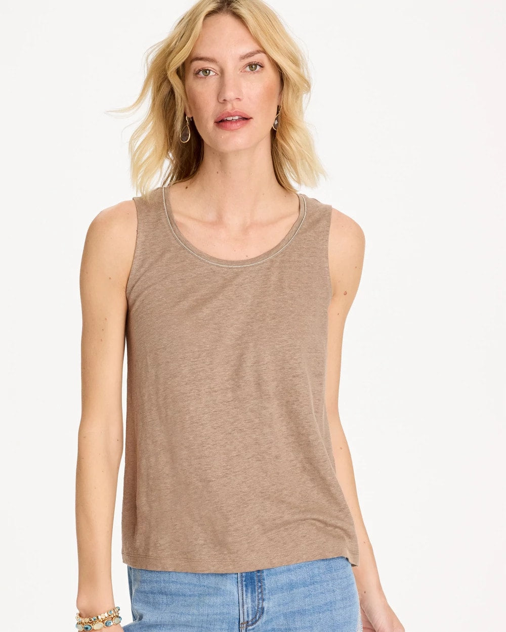 Topaz Smoke Linen Tank