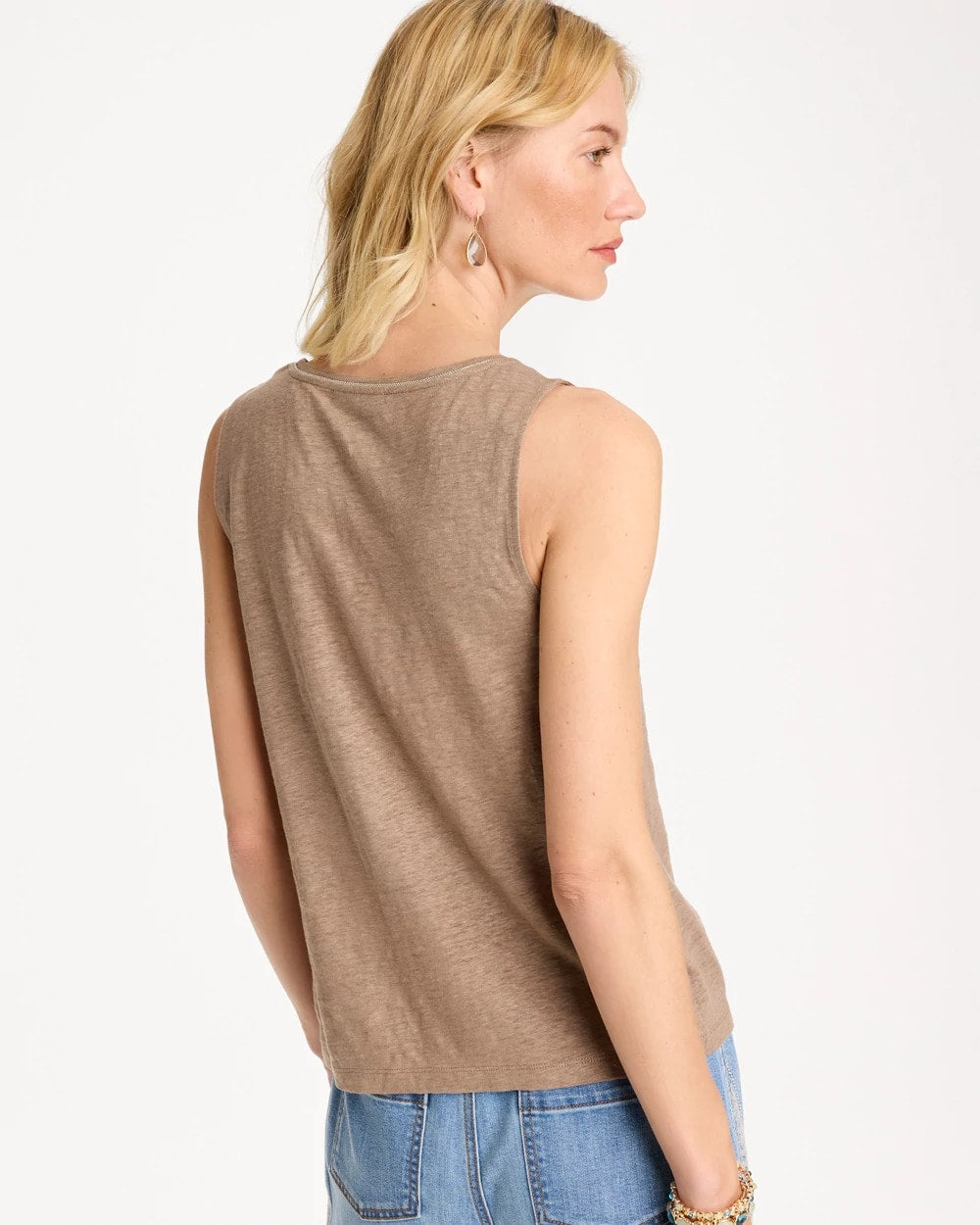 Topaz Smoke Linen Tank