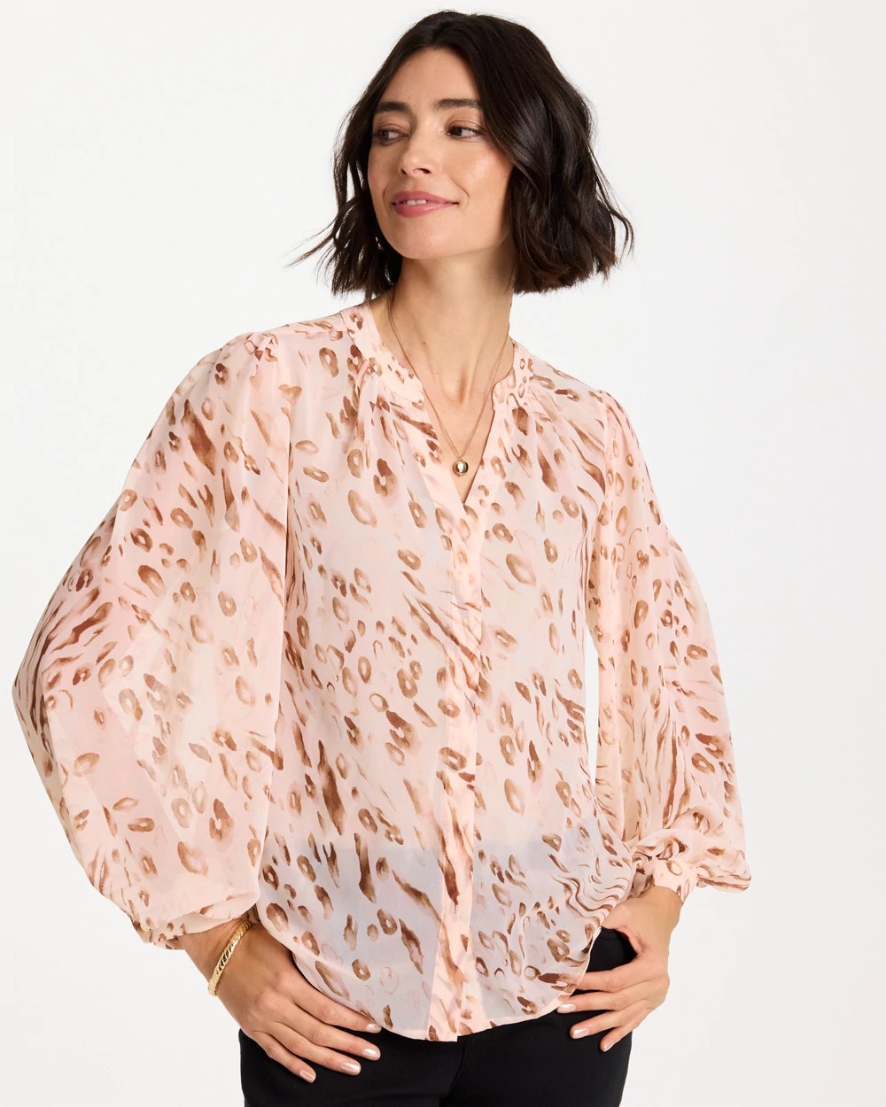Sweet Blossom Georgette Soft Spots Blouse