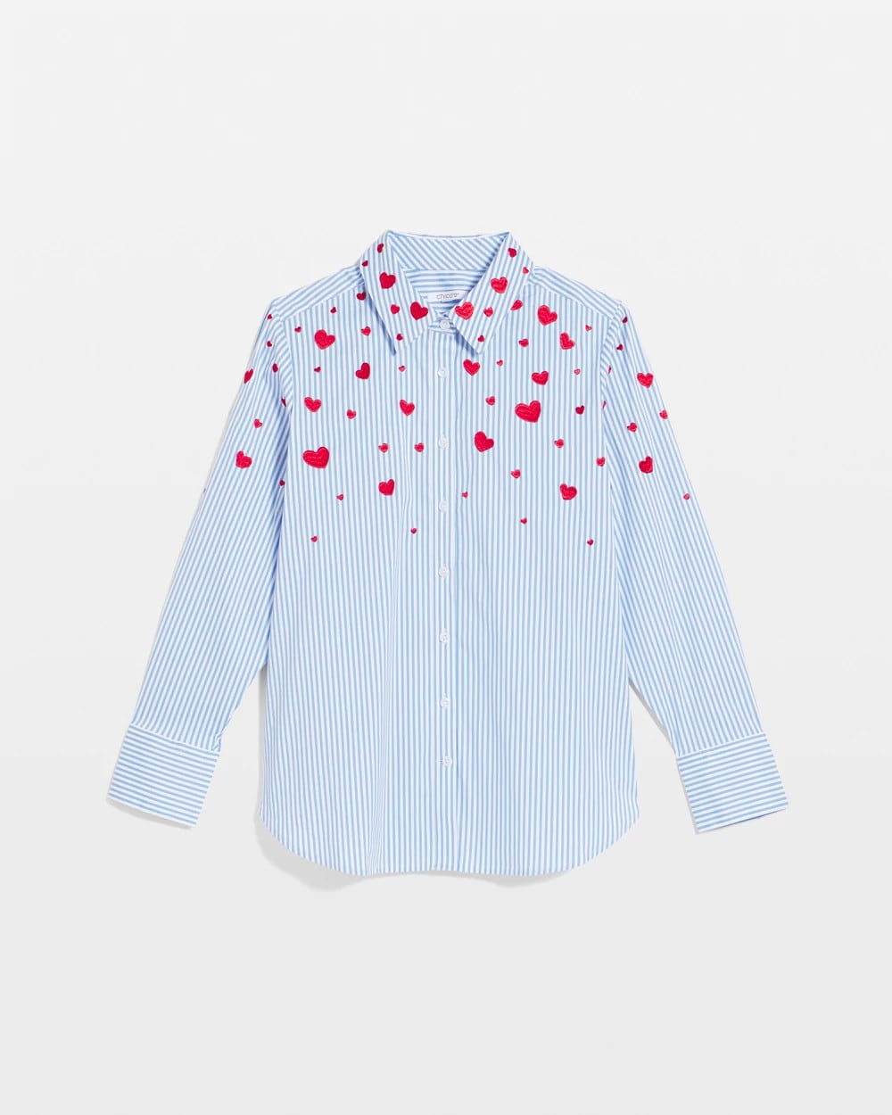 Tidal Blue V-Day Striped Poplin Shirt