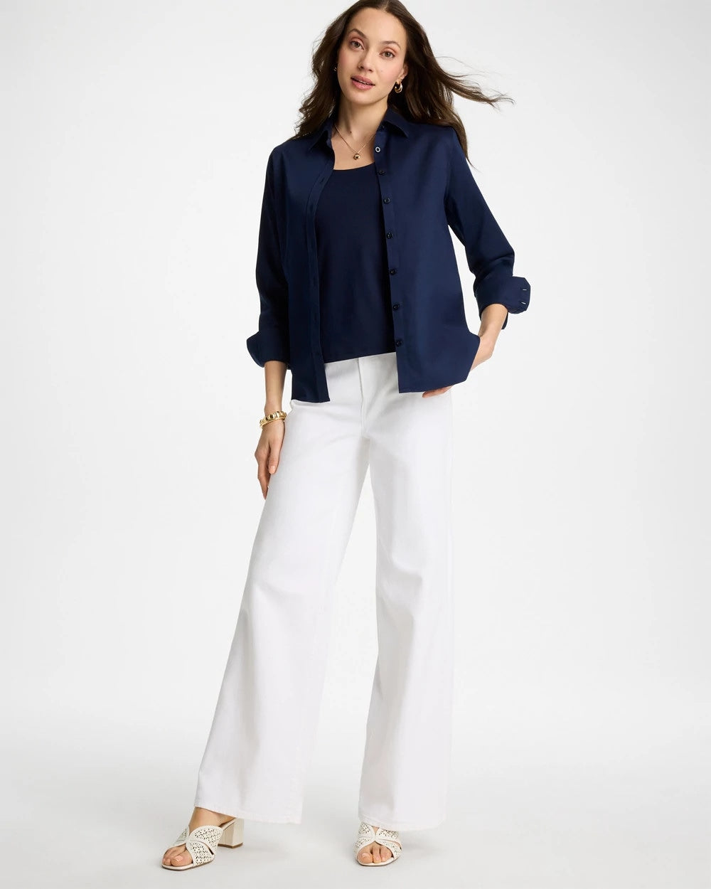 Classic Navy No Iron™ Stretch Shirt