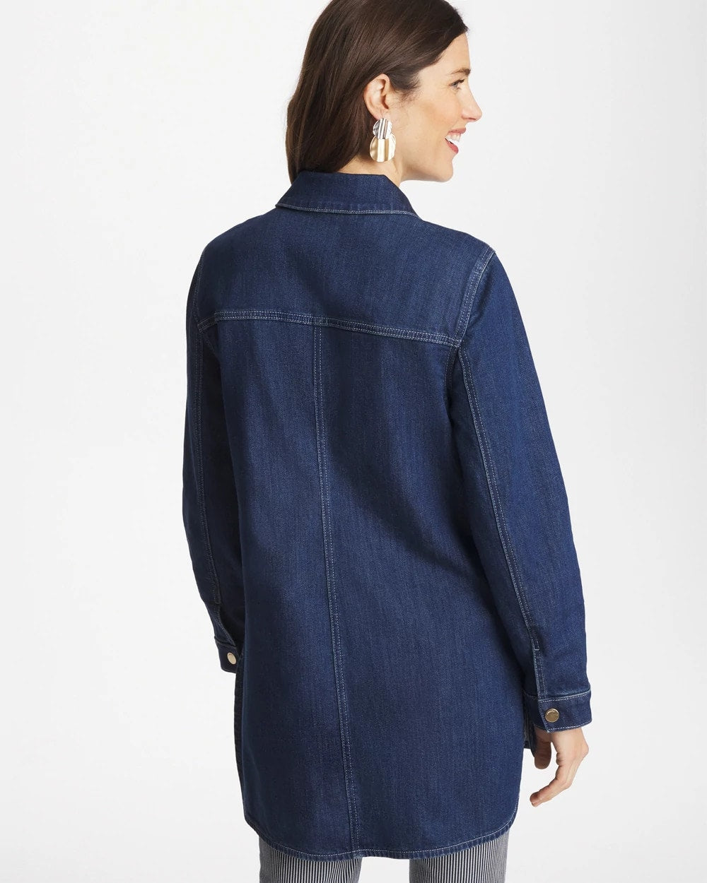 Rome Indigo Button Down Denim Topper