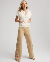 Gold Button-Up Sweater Vest