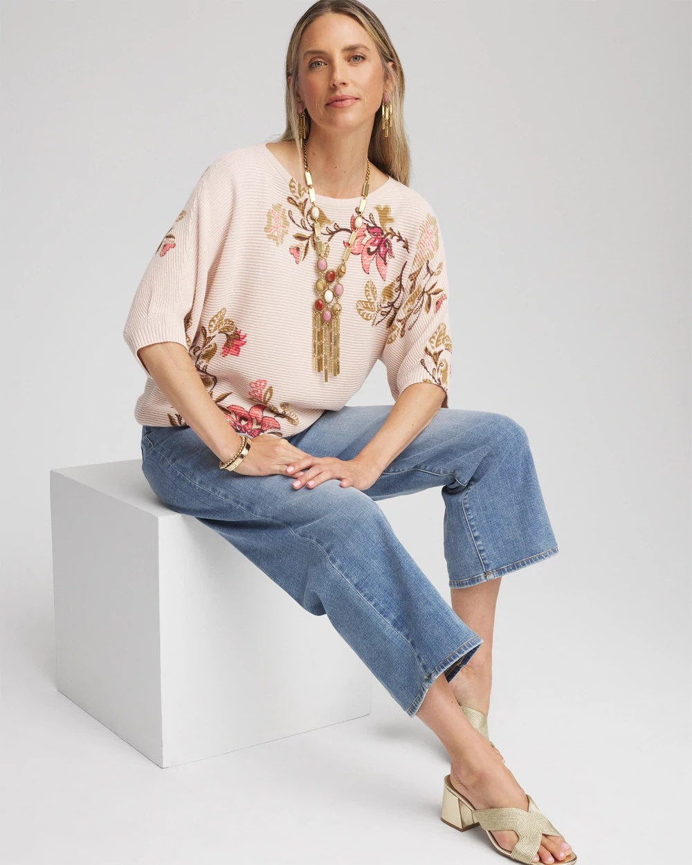 Multi Ribbed Combed Cotton Sweater