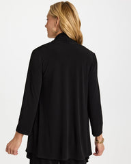 Black Travelers™ Knit Drape Cardigan