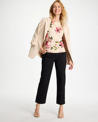 Hot Honeysuckle Ella Crewneck Floral Pullover Sweater