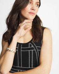 Black Ella Graphic Scoopneck Tank