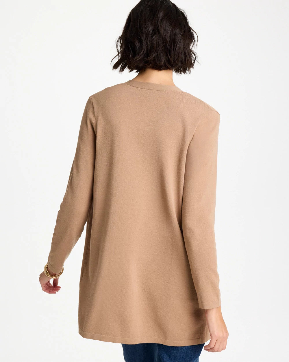 Cattail Brown Floral Embroidered Cardigan