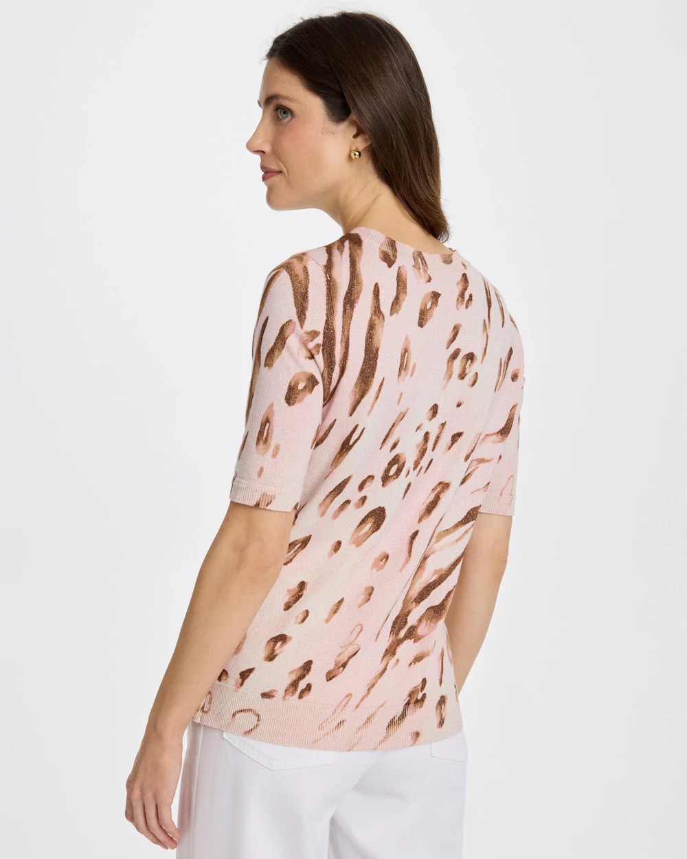 Sweet Blossom Ella Crewneck Metallic Pullover Sweater