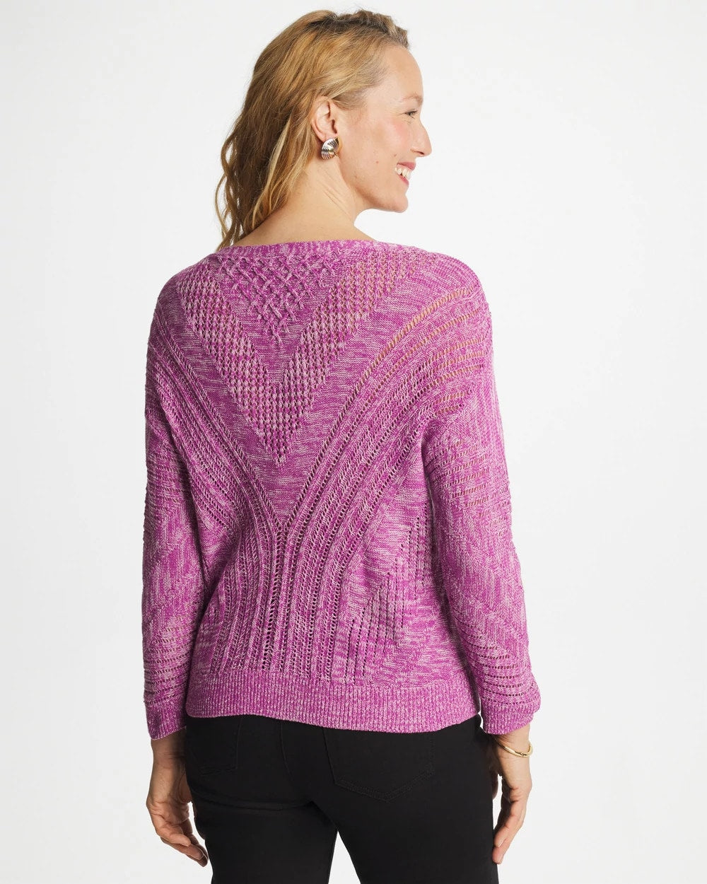 Violet Shadow Relaxed Dolman Pullover Sweater