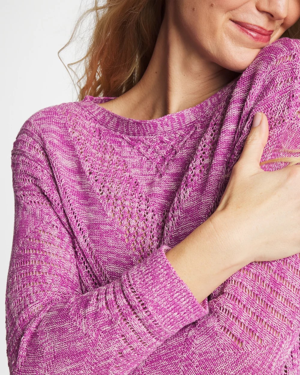 Violet Shadow Relaxed Dolman Pullover Sweater