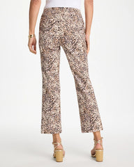 Pale Sand Brigitte™ Animal Print Crop Flare Pants