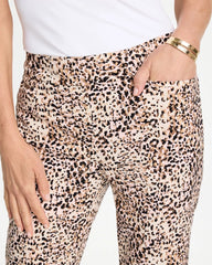 Pale Sand Brigitte™ Animal Print Crop Flare Pants