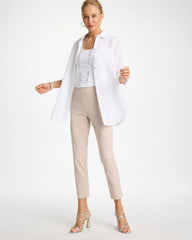 Neutral Brigitte™ Slim Twill Stripe Neutral Crop