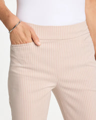 Neutral Brigitte™ Slim Twill Stripe Neutral Crop