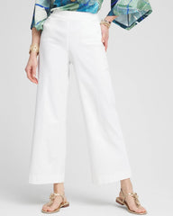 Alabaster Petite Brigitte Wide Leg Cropped Pants