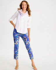 Amparo Blue Brigitte™ Slim Mae Paisley Crop Pant