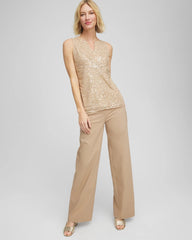 Cattail Brown Brigitte™ Slim Wide-Leg Pants