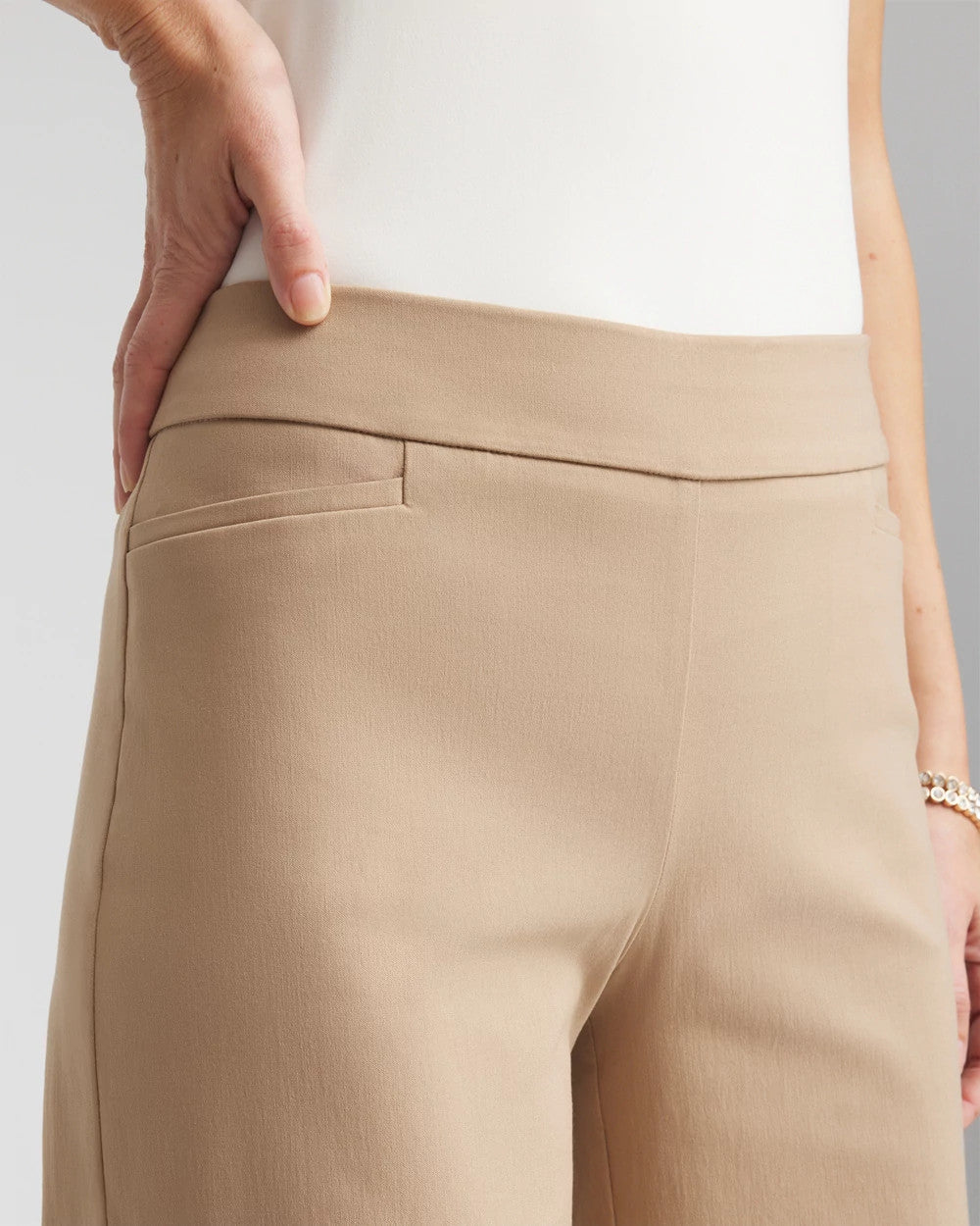 Cattail Brown Brigitte™ Slim Wide-Leg Pants
