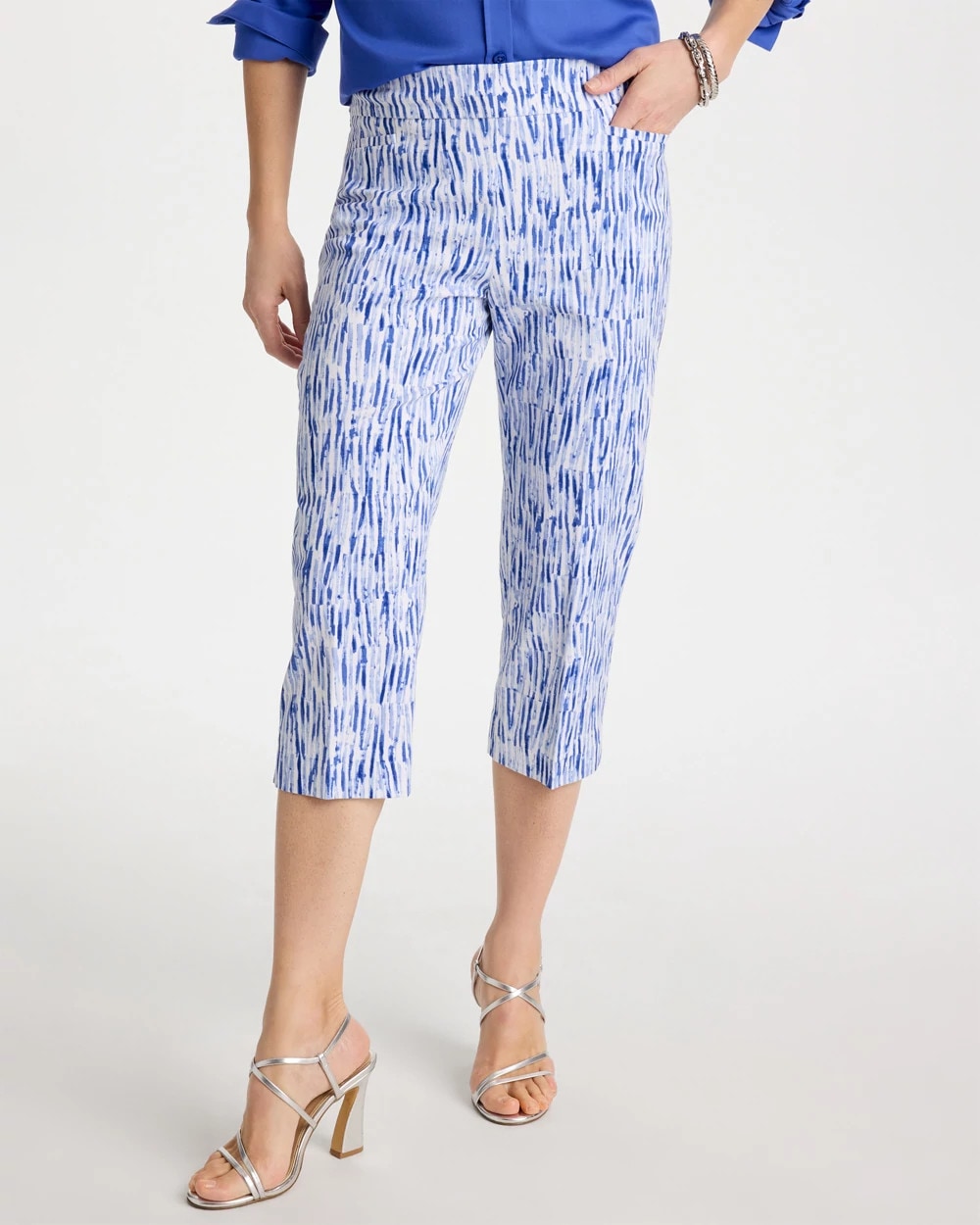 Amparo Blue Brigitte™ Slim Infinite Lines Capri Pants