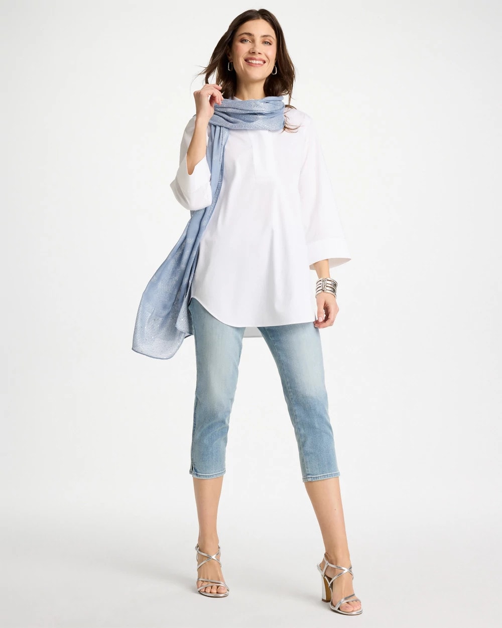Printemps Indigo Pull-On Capri Jeans