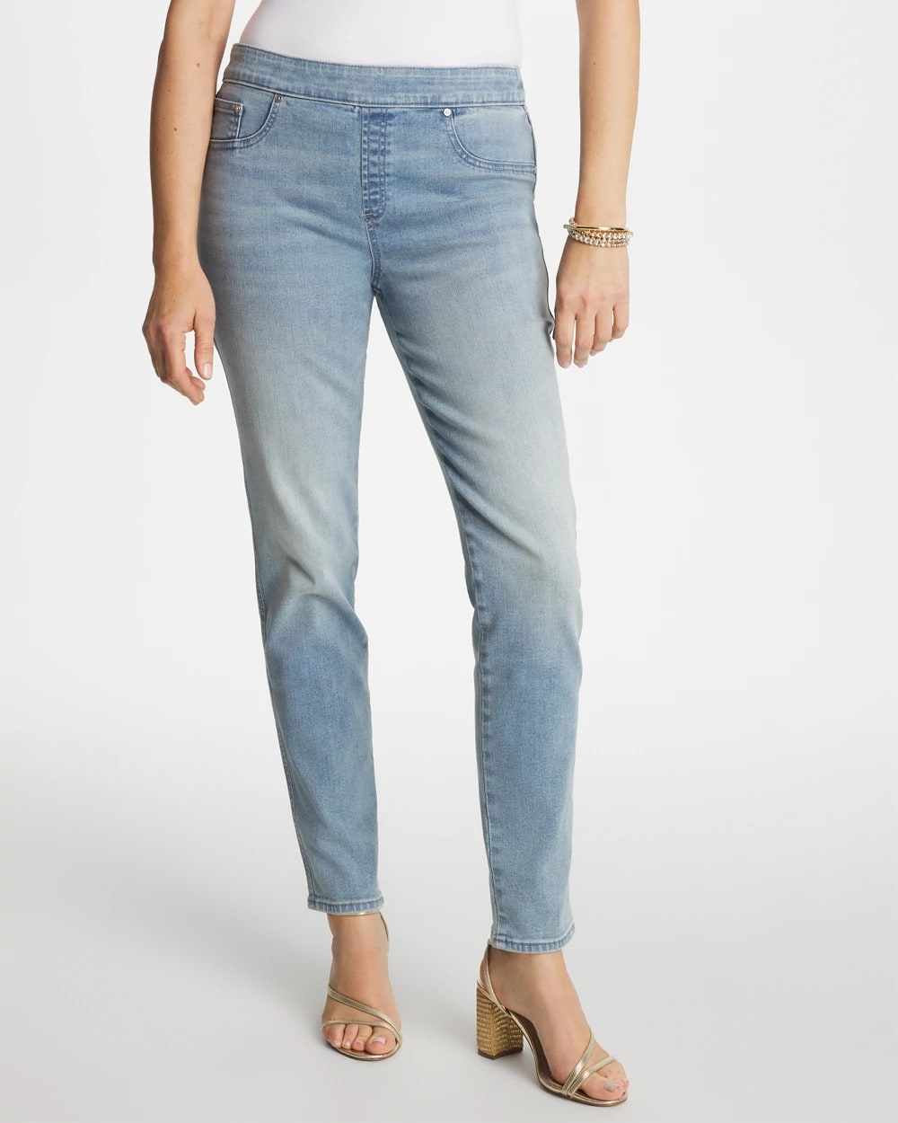Printemps Indigo Pull-On Slim Ankle Jeggings