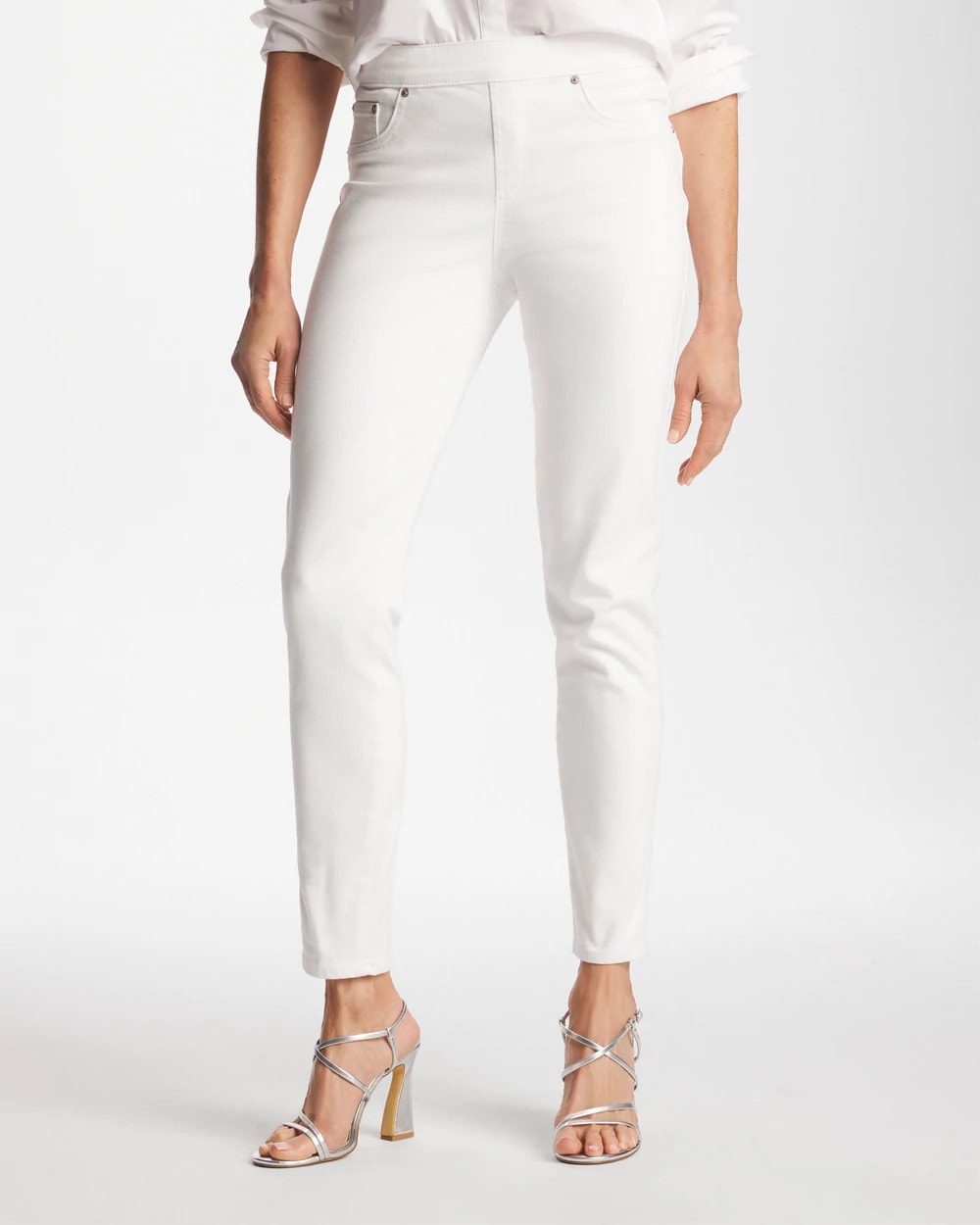 Alabaster Pull-On Ankle Jeggings