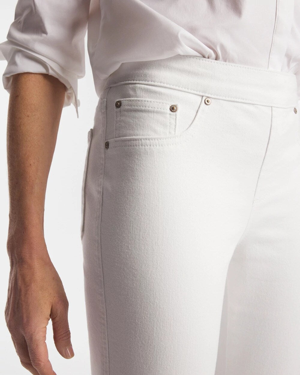 Alabaster Pull-On Ankle Jeggings