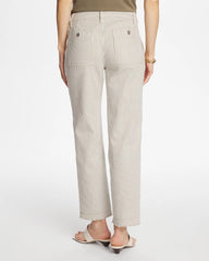 Lichen Stripe Girlfriend Straight Ankle Jeans