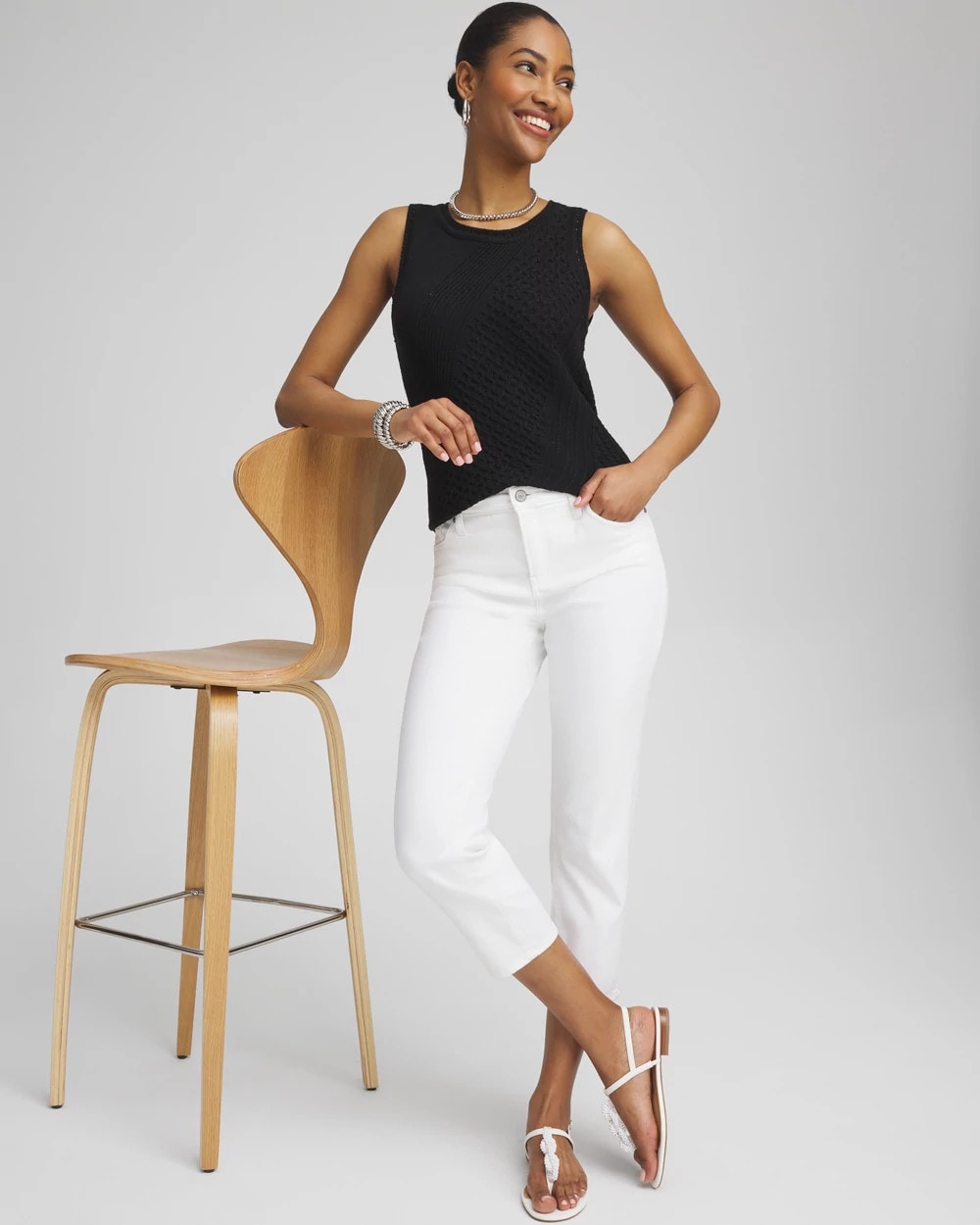 Alabaster No Stain Girlfriend Cropped Jeans