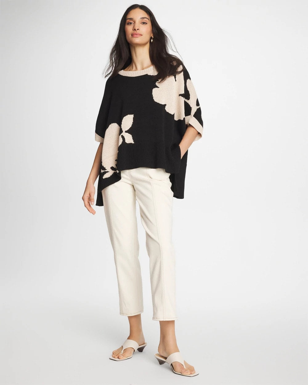 Natural Seeded Pull-On Boyfriend Utility Cropped Jeans