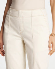 Natural Seeded Pull-On Boyfriend Utility Cropped Jeans