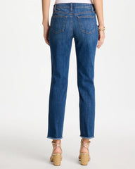 Kailua Indigo Girlfriend Slim Frayed Ankle Jeans
