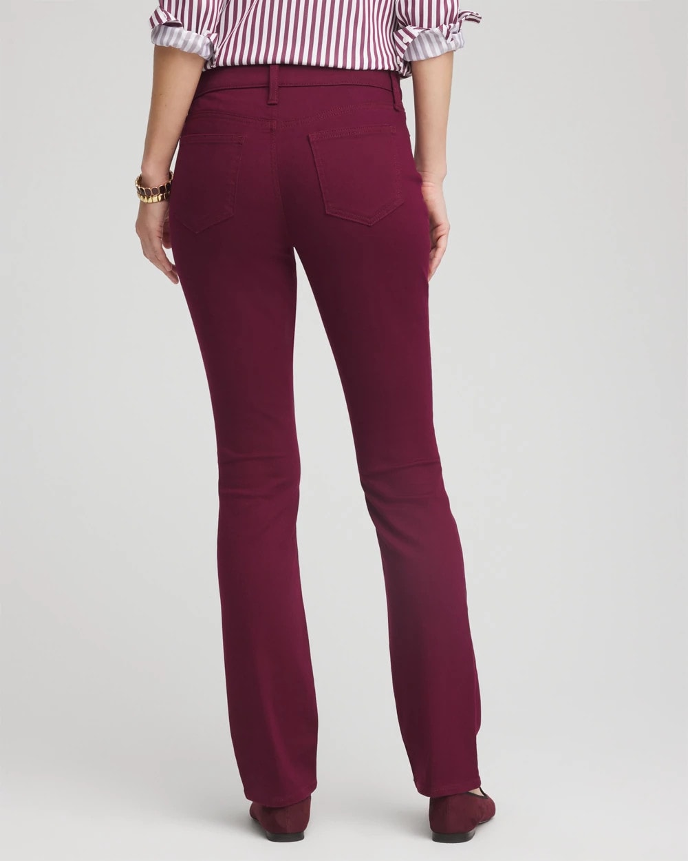 Deep Chianti Girlfriend Slim Full-Length Jeans