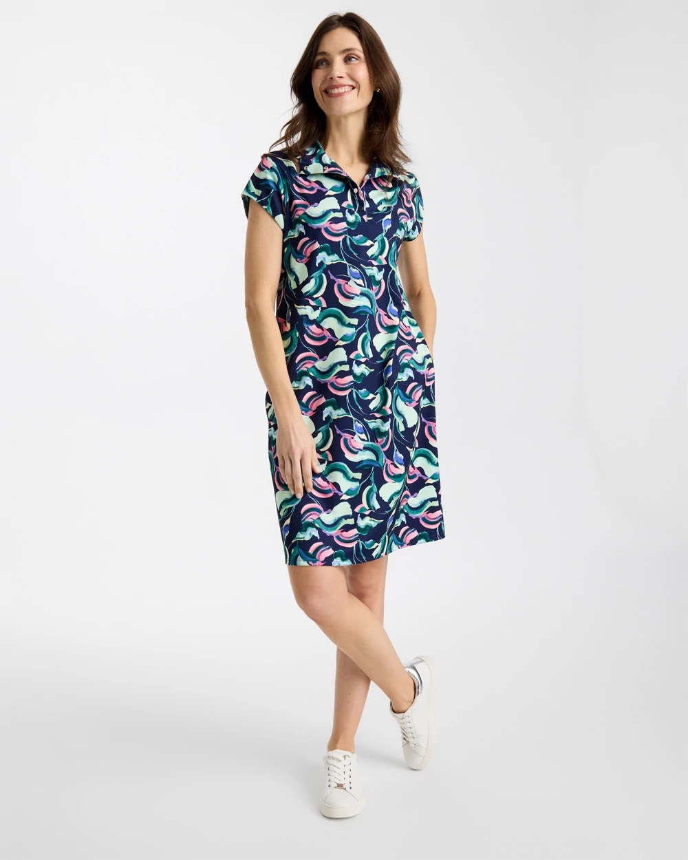 Blossom Zenergy® UPF Blooms Polo Dress