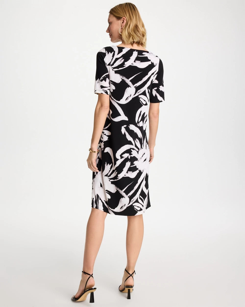 Black/White Travelers™ Knit New Bloom Day Dress