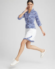 Rich Cobalt UPF Neema Printed Hem Skort