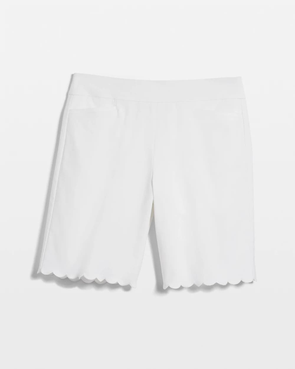 Alabaster Brigitte™ Pull-On Scallop-Hem Shorts
