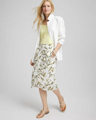 Alabaster Linen Midi Wrap Skirt