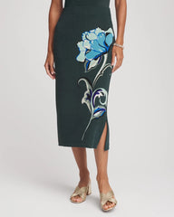 Darkest Spruce Travelers™ Artisanal Midi Skirt