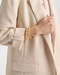 Pale Sand Boyfriend Crepe Blazer