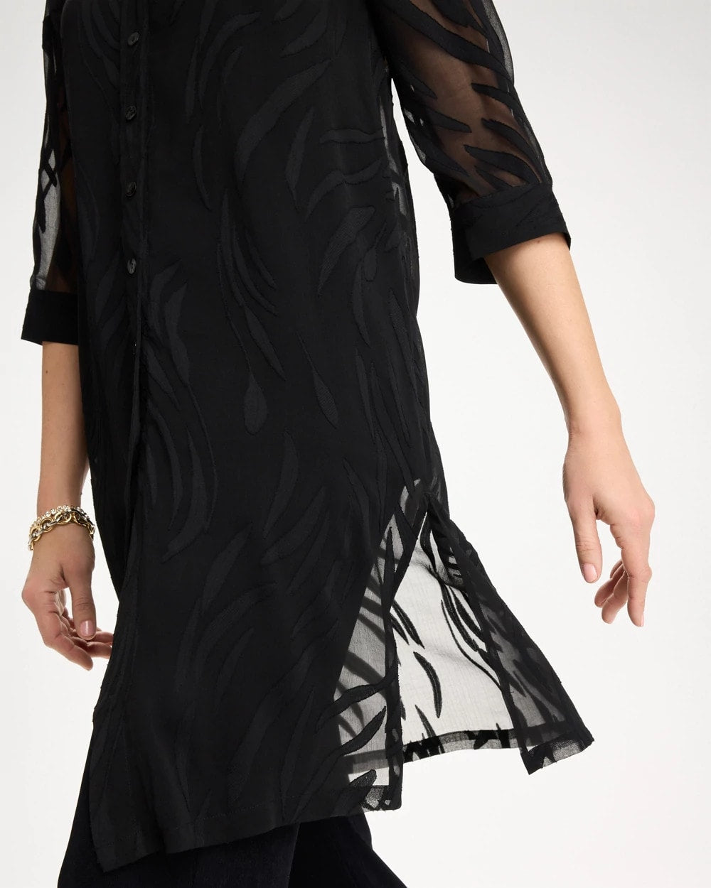 Travelers Black Travelers™ Collection Sheer Jacquard Topper