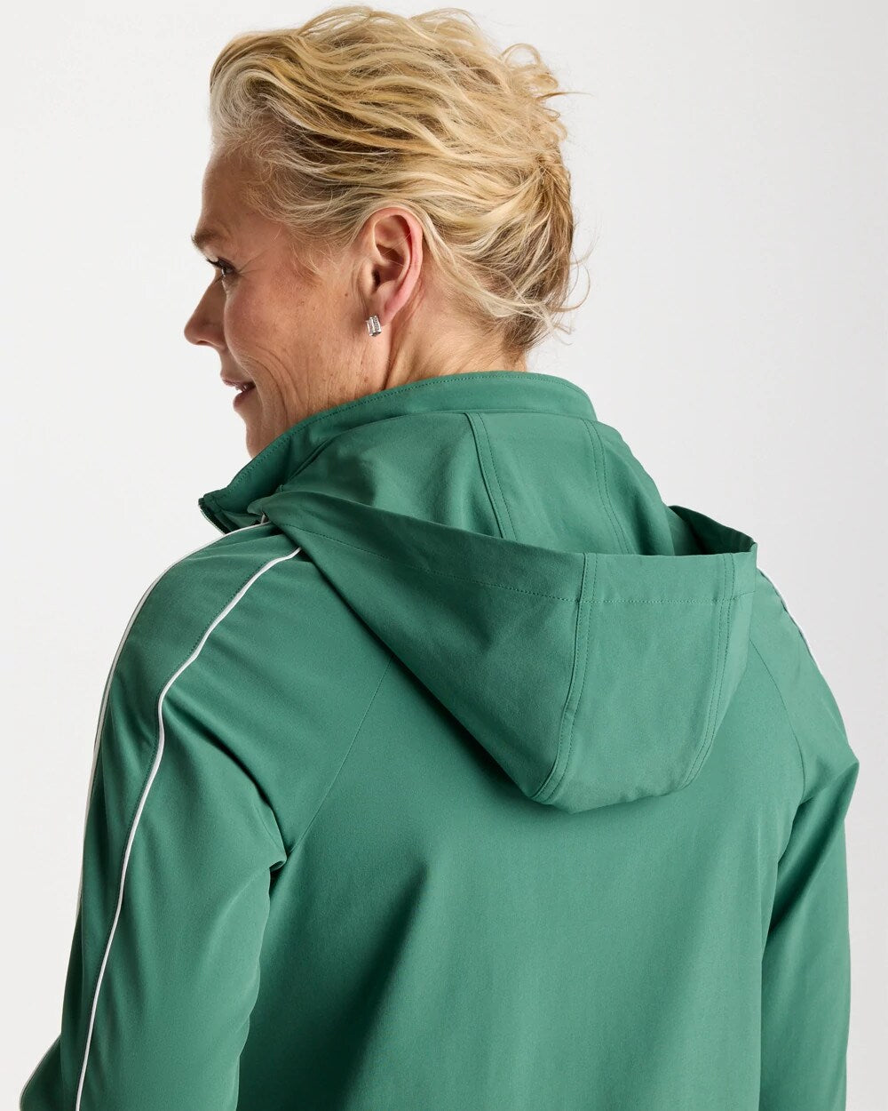 Water Lily Green Zenergy® UPF Piping Anorak Jacket