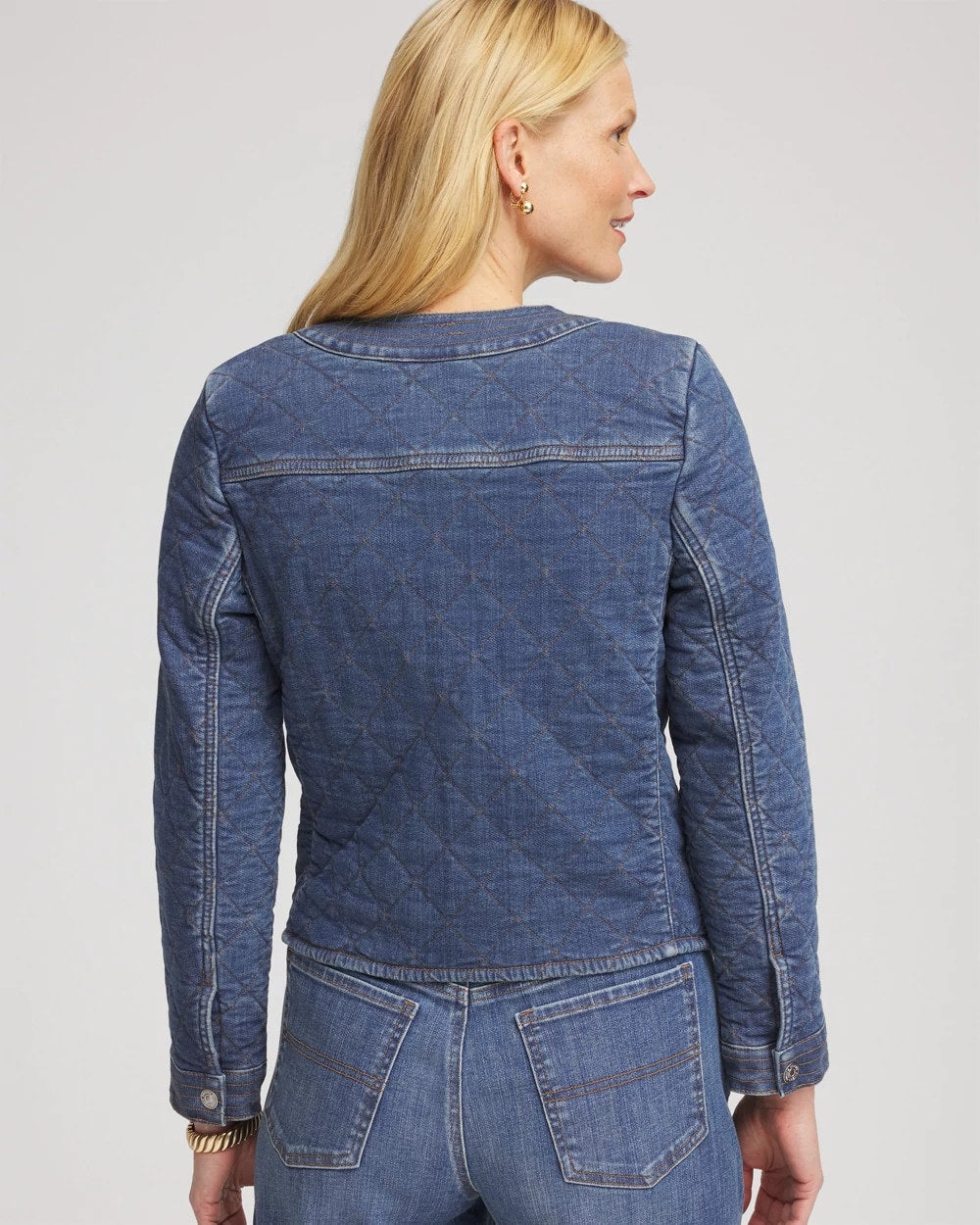 Wilma Indigo Quilted Denim Jacket