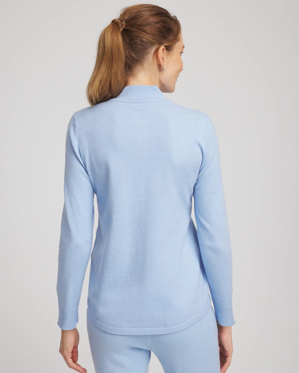 Crystal Topaz Zenergy® Luxe Half-Zip Pullover Top
