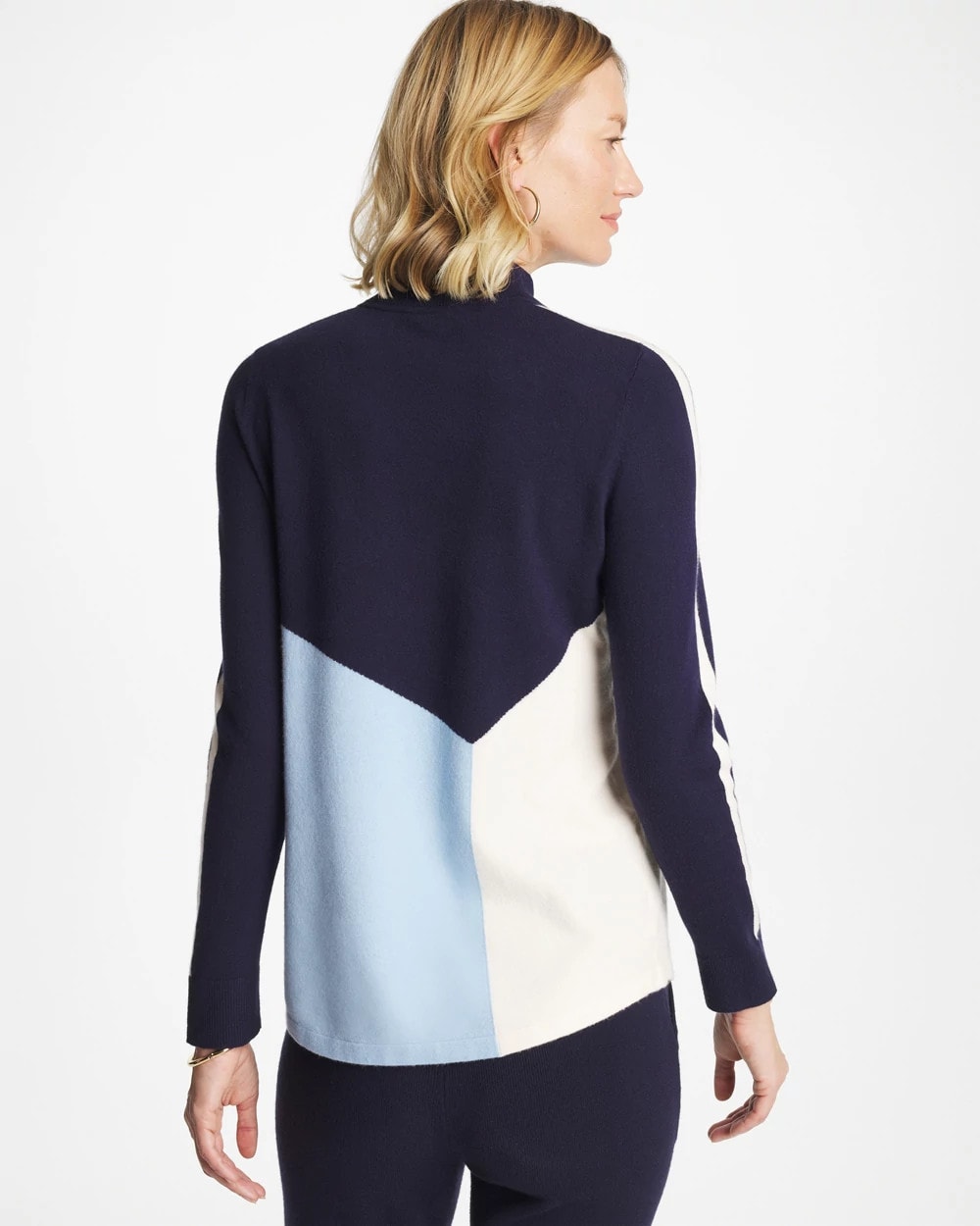 Crystal Topaz Zenergy® Luxe Colorblock Half-Zip Pullover